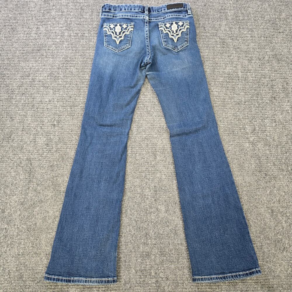 Rock Roll Denim Jeans Girls 27x31 Blue Bootcut Aztec Western Size 16